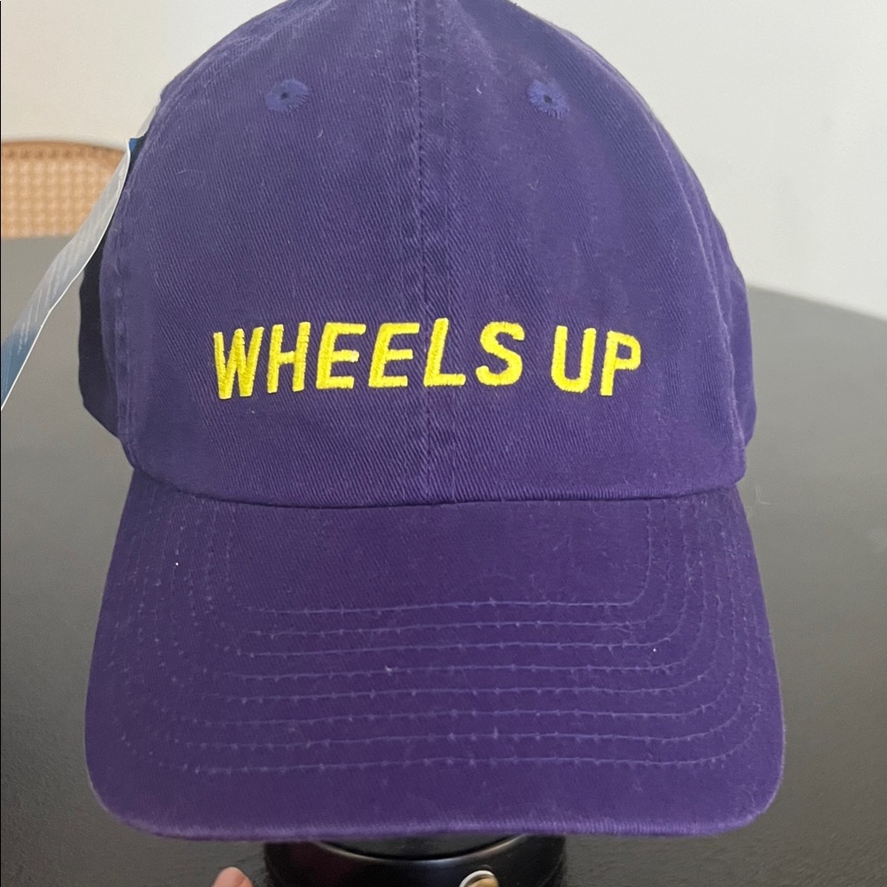 Wheels Up Men's Purple Embroidered Baseball Cap